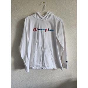 Champion Rainbow Logo Hoodie Size LG